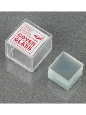 AmScope CS-S18-100 100pc Pre-Cleaned Microscope Glass Cover Slides Coverslips 18mmx18mm Square