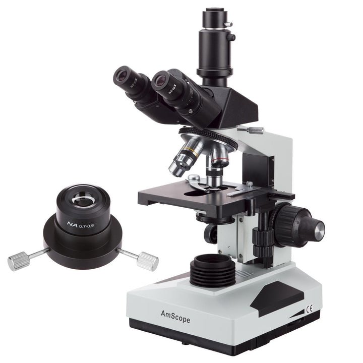 compound-microscope-t490-dk-01_1_1_720x.jpg AmScope T490 Series Simul-Focal Darkfield Trinocular Compound Microscope 40X-1000X Magnification with 20W Halogen, Digital Camera and 3D Mechanical Stage - Image 1