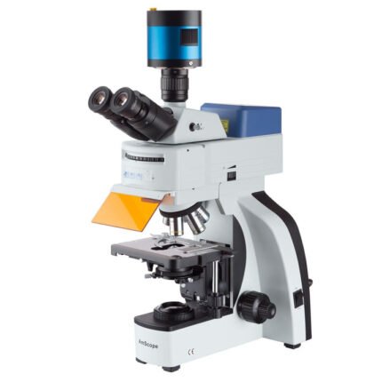 AmScope T800 Series High-performance Multi-band LED-Fluorescence Trinocular Compound Microscope with Cooled 6MP CCD Imaging System