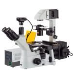AmScope IN480TC-FL Inverted Infinity-Corrected Fluorescence Trinocular Compound Microscope 40X-1500X Magnification w/ Kohler Illumination