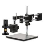 AmScope DM756H2AD-DAB 1080p HDMI All-in-One Digital Microscope 0.35X-11.2X Magnification w/ Zoom Optics on Double-Arm Boom-Stand
