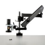 AmScope DM756H2AD-APC 1080p HDMI All-in-One Digital Microscope 0.35X-11.2X Magnification w/ Zoom Optics on Articulating Arm w/ Pillar