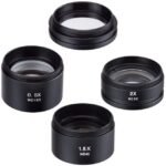 AmScope SMSET-0520 0.5X to 2X Barlow Lens Set For SM Series Stereo Microscopes (48mm)