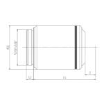 AmScope PL100X-SY 100X Infinity Plan Achromatic Darkfield Objective for Metallurgical Microscopes - Image 3