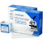 AmScope BS-100P-100S-22 100 Pre-Cleaned Blank Microscope Slides and 100 22x22mm Square Cover Glass