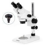 AmScope SM-1BN Zoom Binocular Stereo Microscope 7X-45X Magnification on Compact Pillar Stand - Image 4