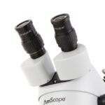 AmScope SM-1BN Zoom Binocular Stereo Microscope 7X-45X Magnification on Compact Pillar Stand - Image 6