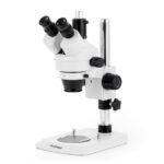 AmScope SM-1TN Industrial Inspection Zoom Trinocular Stereo Microscope 7X-45X Magnification on Pillar Stand w/ Small Base